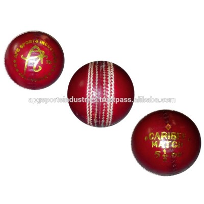 APG Red Leather Cricket Ball Caribee Match